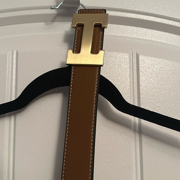 Accessories - Brown Belt with Gold Accent
